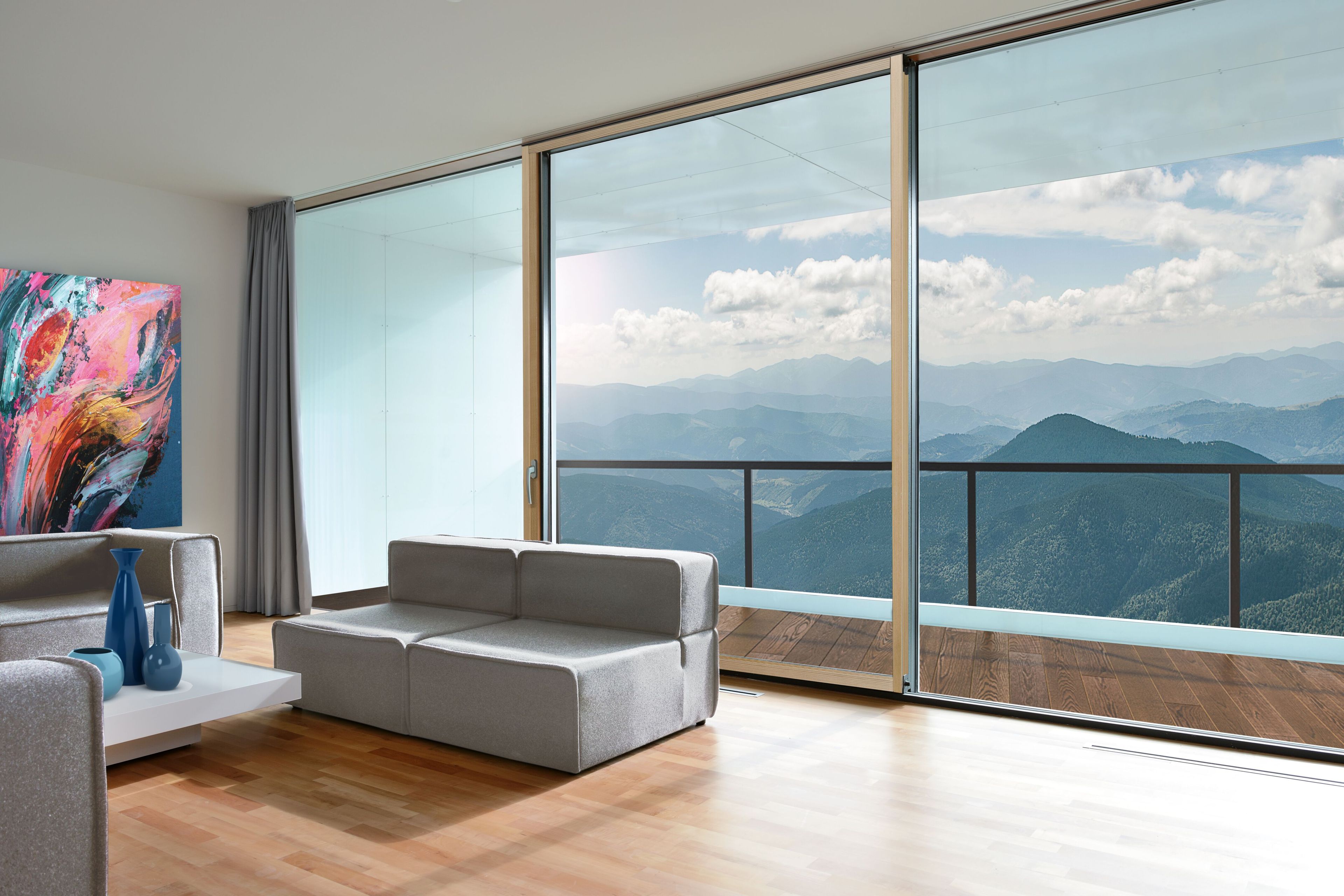 Window made of laminated wood with an external aluminum clad PB Finestre FLAT LEGNO ALLUMINIO ARCH-00049804 - Вид №5