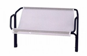 Euroform W Скамья металлическая с подлокотниками со спинкой Contour