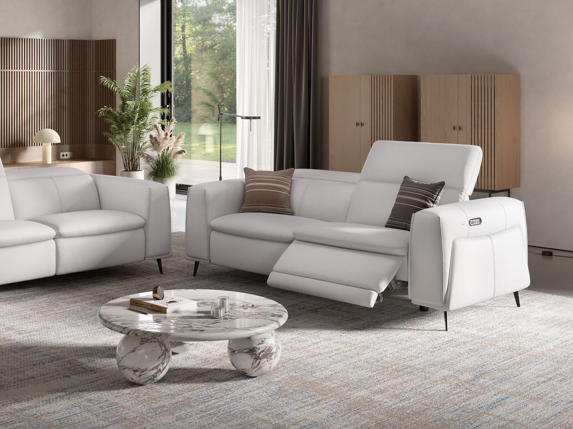 3-местный кожаный диван Sofanella Belluno ARCH-00019891 - Вид №5