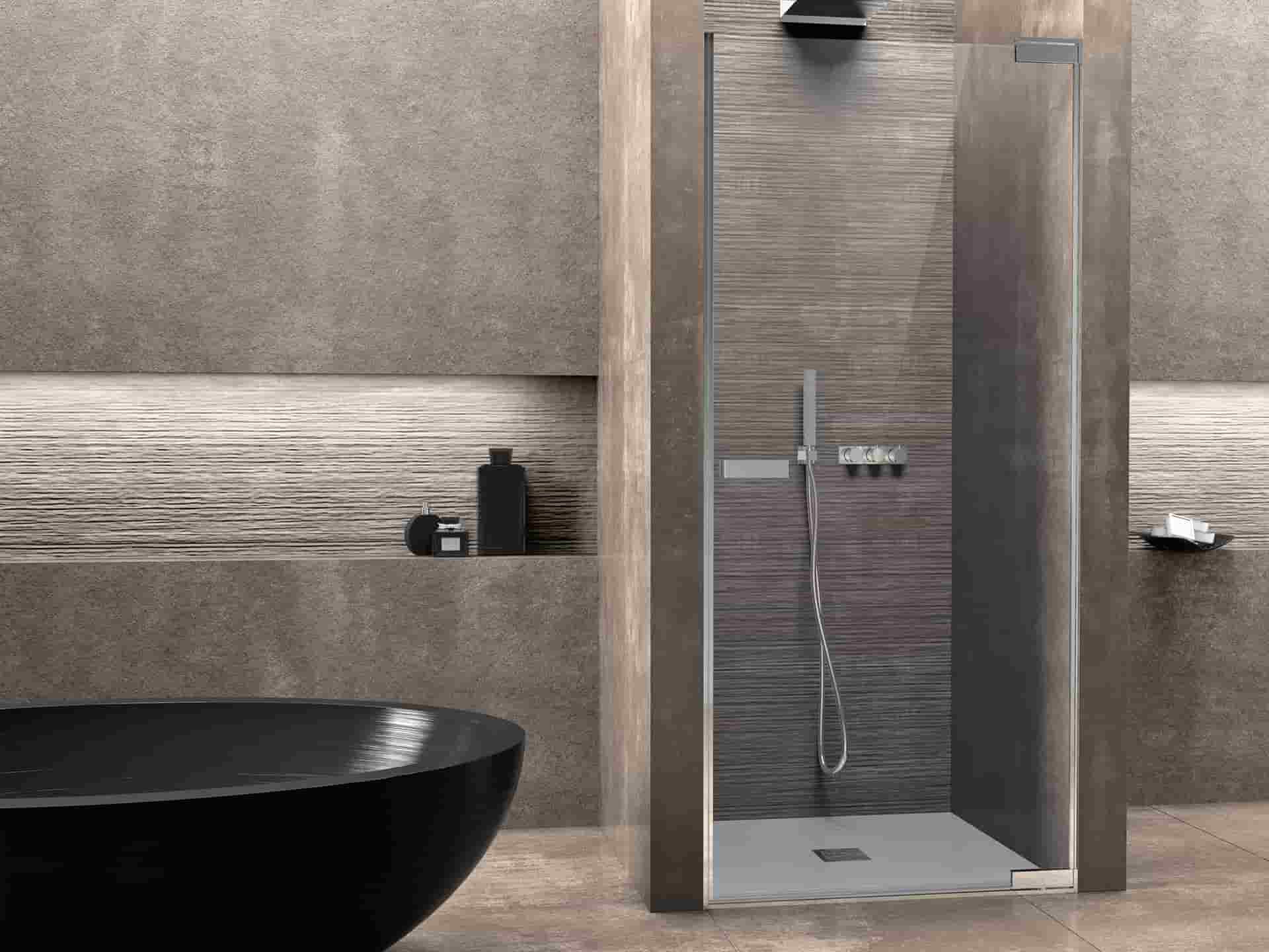 Алюминиевая и стеклянная нишевая душевая кабина с распашной дверью CSA Box Doccia Alma ARCH-00124511