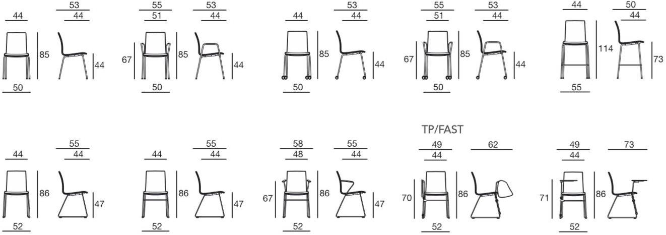 Sesta Штабелируемый стул из полипропилена Q3 sun-id-1408748 - Вид №1