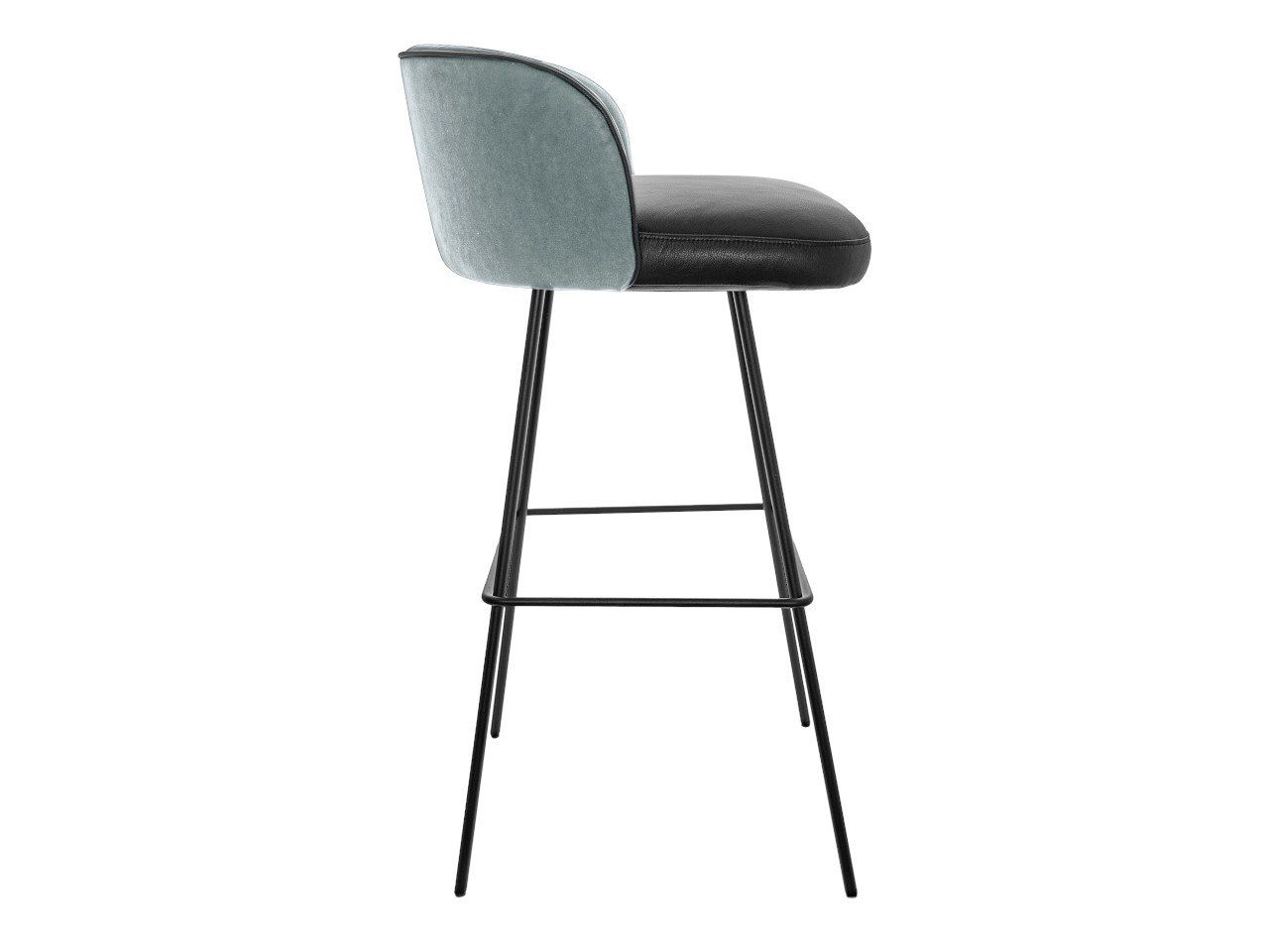 Мягкий барный стул с подставкой для ног KFF Gaia Line ARCH-00111832