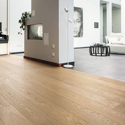 Паркетная доска Haro 4000 Series Top connect белый Эксклюзив Дуб Селект с брашью (Текстурированная) 2200х180 мм 531679 - Вид №1