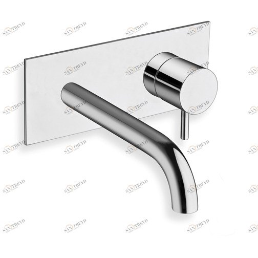 CRITV256 Смеситель для раковины настенный REGULAR внешние части для CRICS200 (правая сторона) - CRICS201 (левая сторона) со сливом 1 "1/4 Up & Down и металлической пластиной Cristina Rubinetterie 