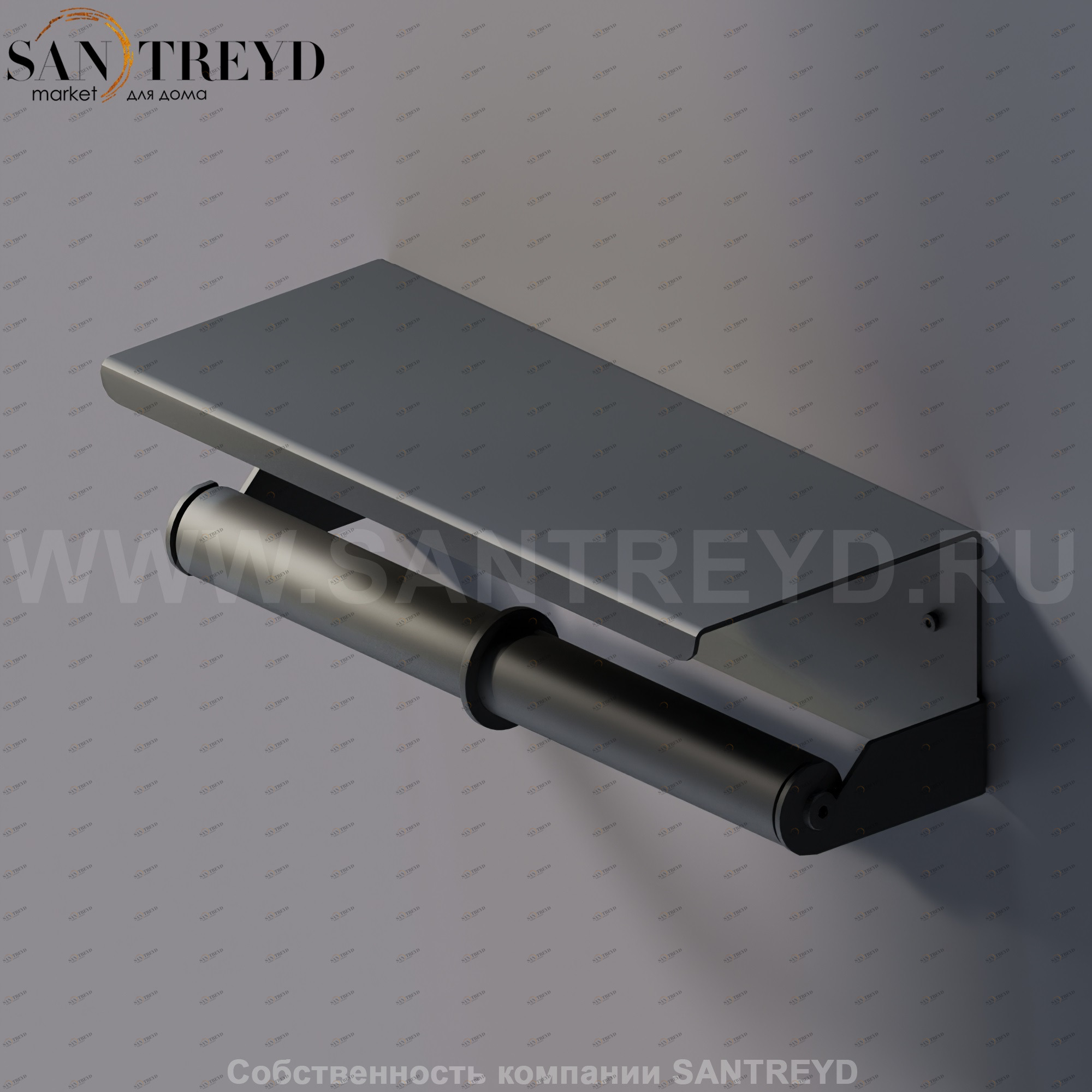 Agape MACH 2 Двойной держатель для туалетной бумаги черный AMC20940E