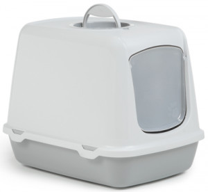 ПР0046652 Туалет-домик для кошек Oscar серый 50х37х39см Beeztees