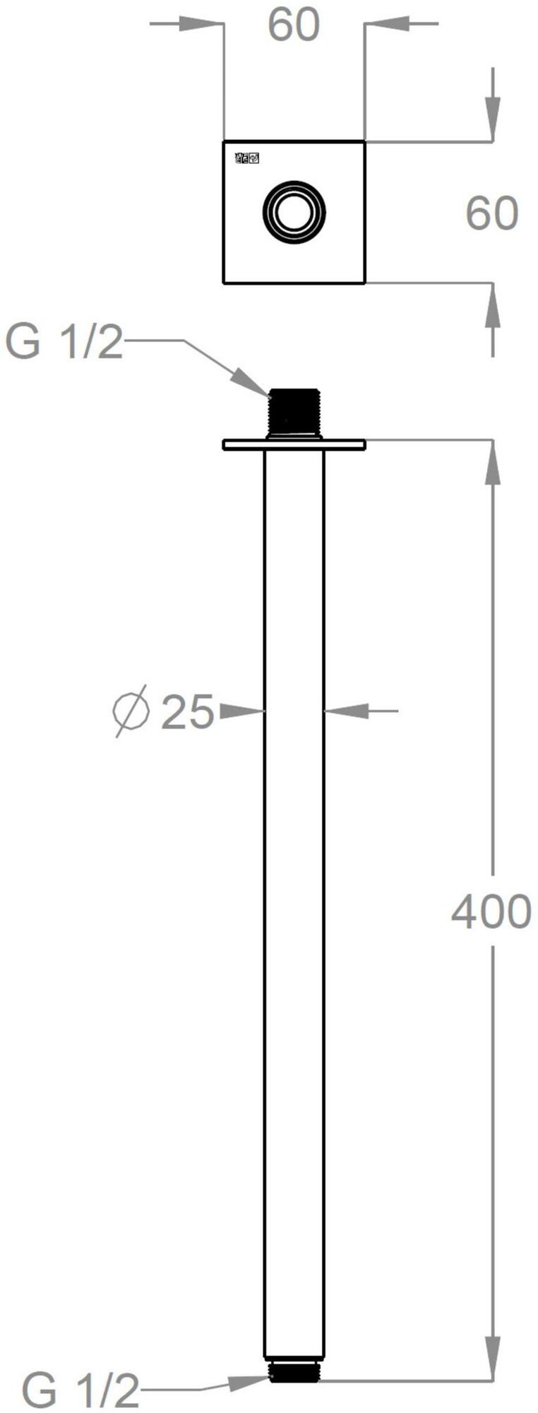 Fir Italia Подвесной кронштейн для душа Showerssteel 0554026 - Вид №1