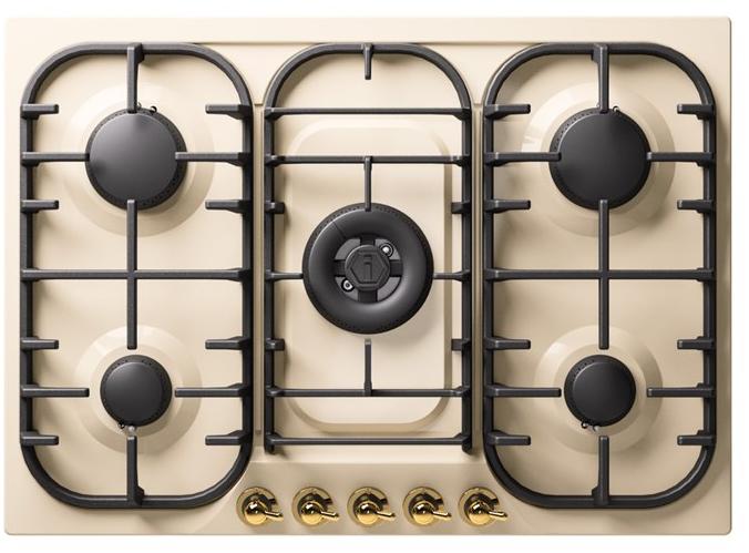 Ilve Газовая встраиваемая плита из нержавеющей стали Nostalgie Hcb70cn Santreyd - Вид №3