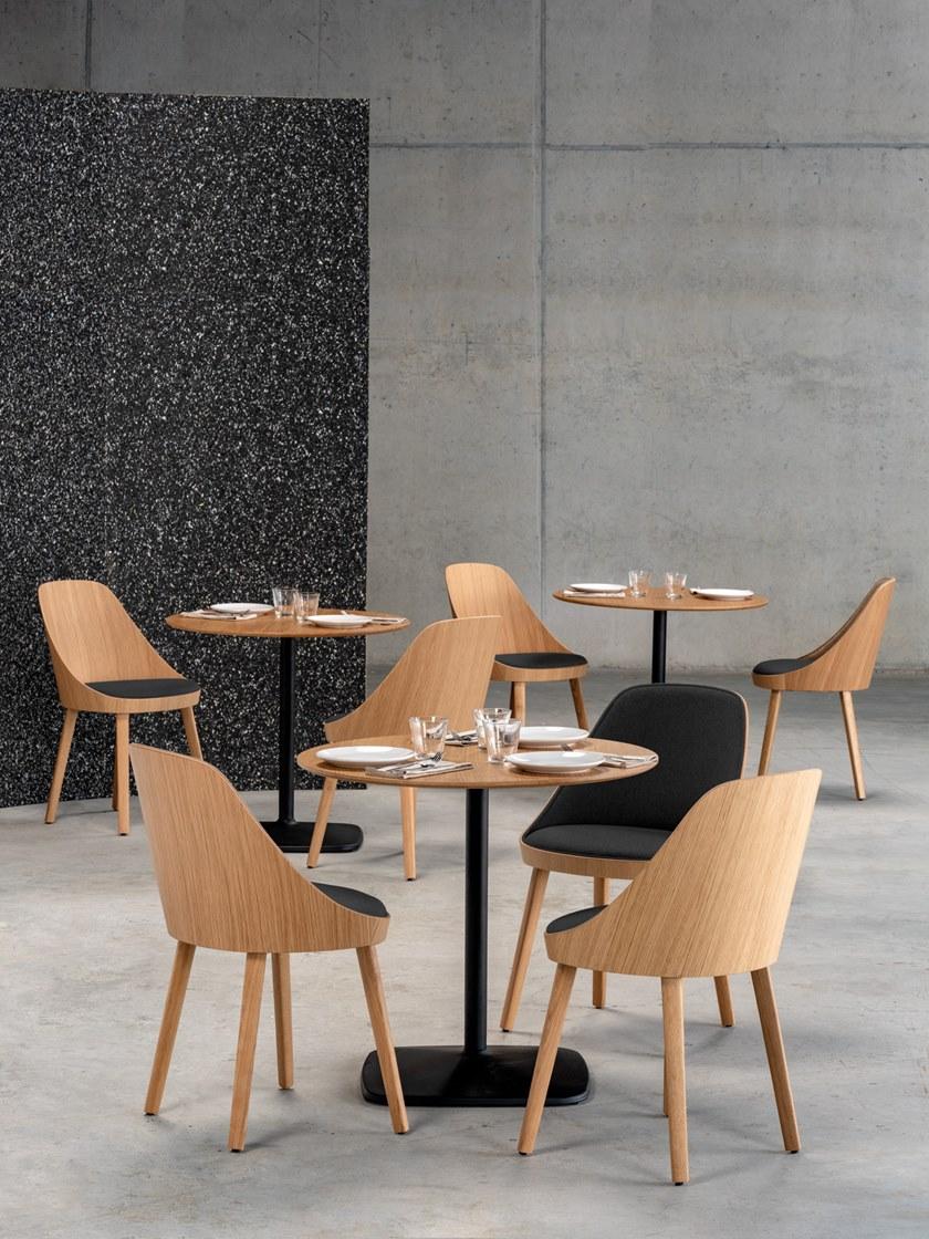 ENEA Круглый стол со стальным основанием и дубовой столешницей Iron sun-id-1475870 - Вид №2