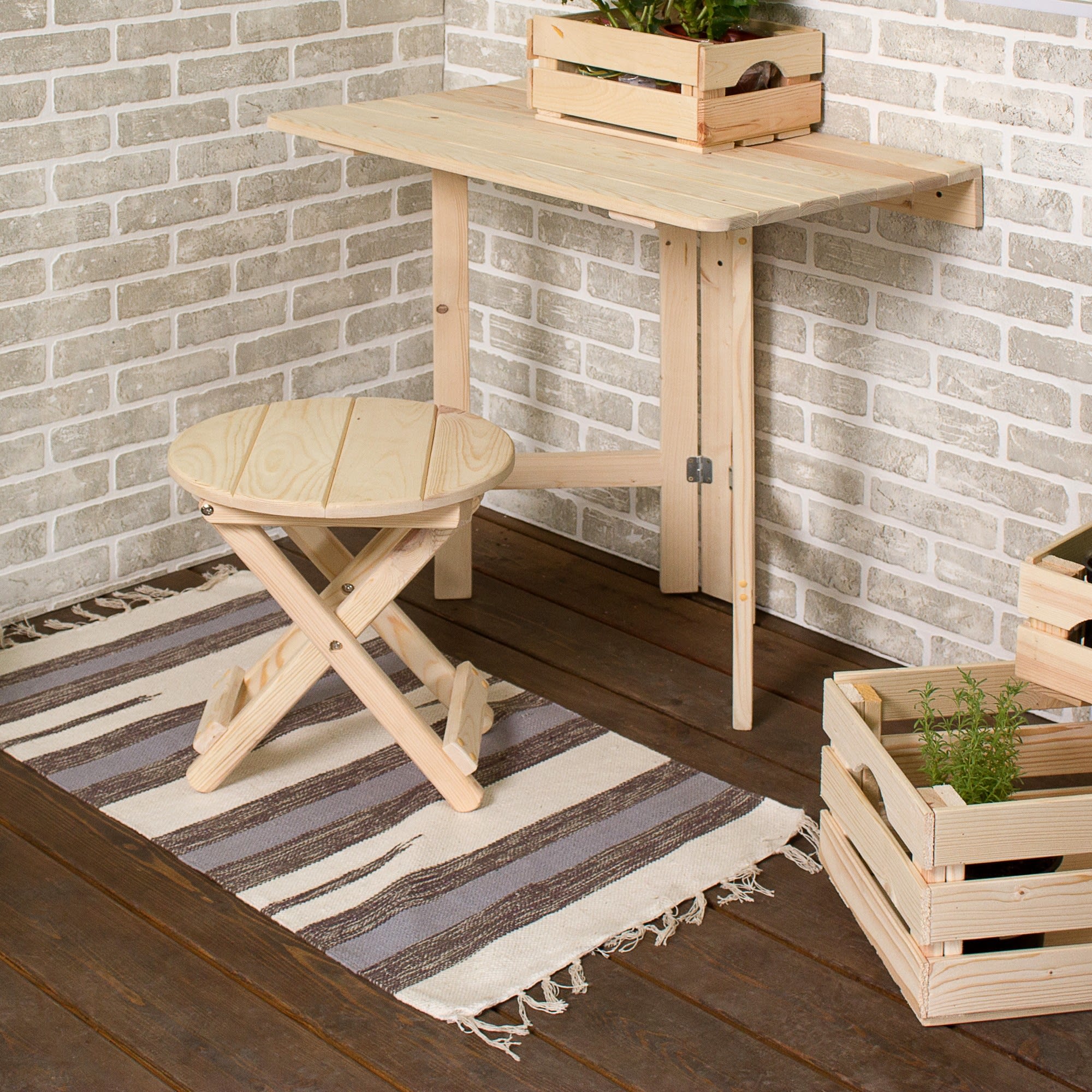 18856181 Стол навесной пристенный, откидывающийся квадратный Santreyd  - Вид №10