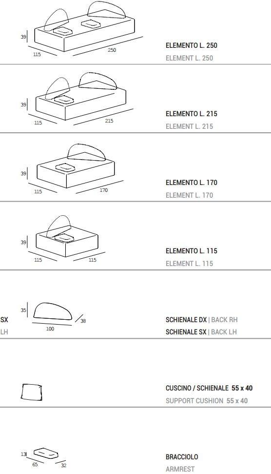 Dall'Agnese Секционный диван со съемным чехлом из ткани sun-id-1476967 - Вид №7