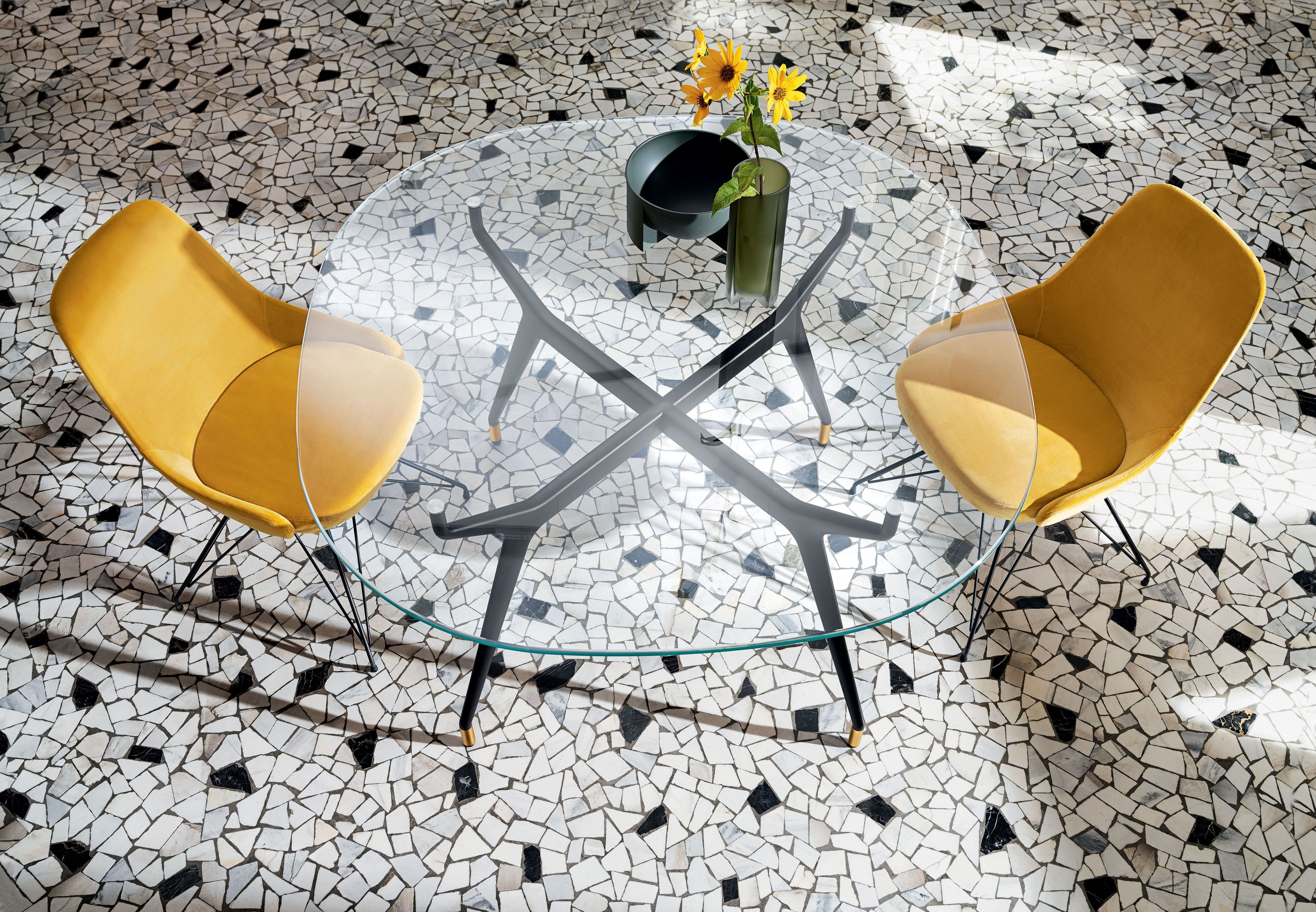 Алюминиевый и стеклянный обеденный стол Sovet Italia Arkos ARCH-00026234 - Вид №4