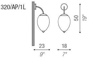Aiardini Настенный светильник из дутого стекла ручной работы Cocò COCO sun-id-1355343 - Вид №1