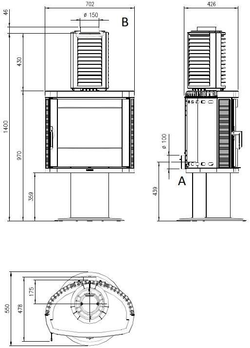 LA NORDICA EXTRAFLAME Эмалированная чугунная печь с высоким тепловым КПД sun-id-1463623 - Вид №2