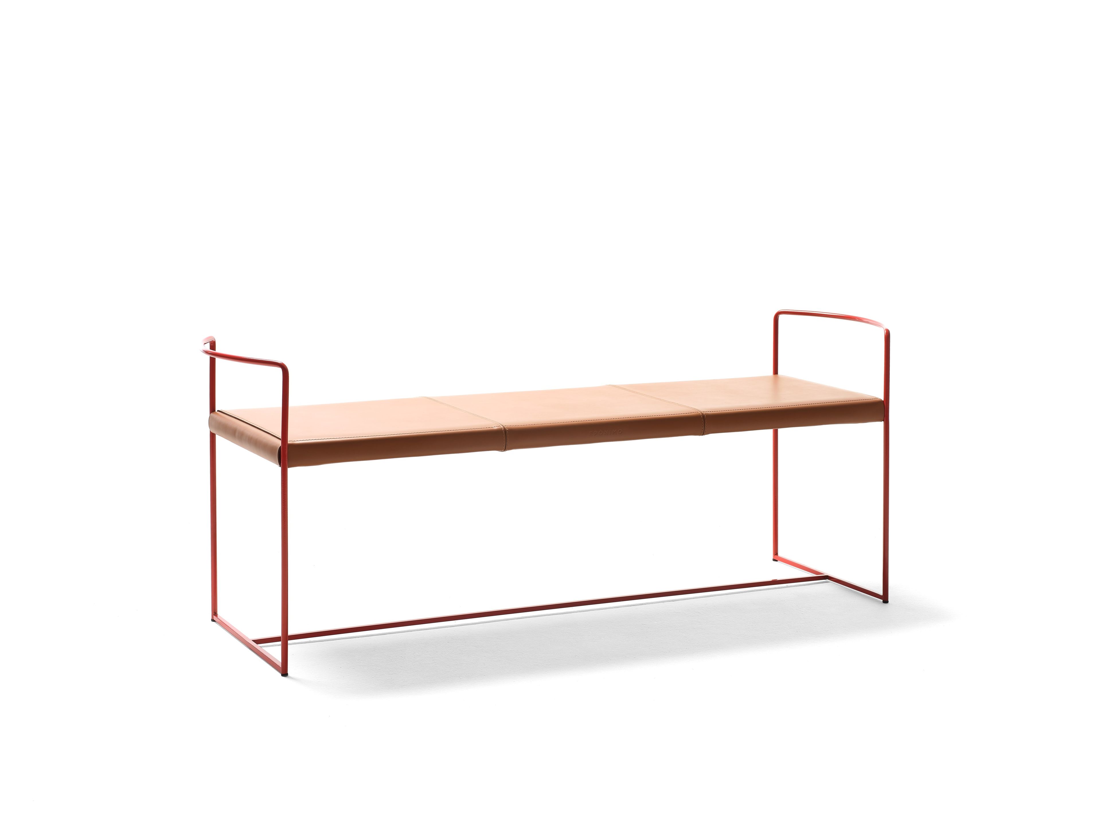 Скамейка из окрашенной стали и кожи EPÒNIMO New Outline ARCH-00149701 - Вид №2
