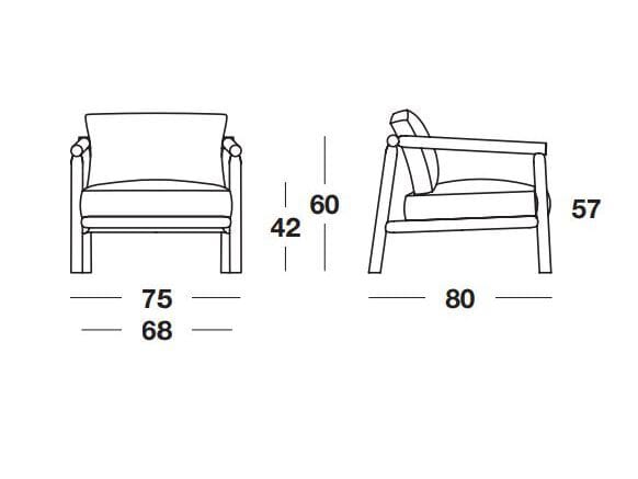 Тканевое кресло с подлокотниками Marac TIME OUT ARCH-00006672 - Вид №2
