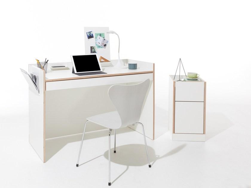 Müller Small Living Прямоугольный письменный стол из фанеры с ящиками Flai Fla100-w - Вид №6