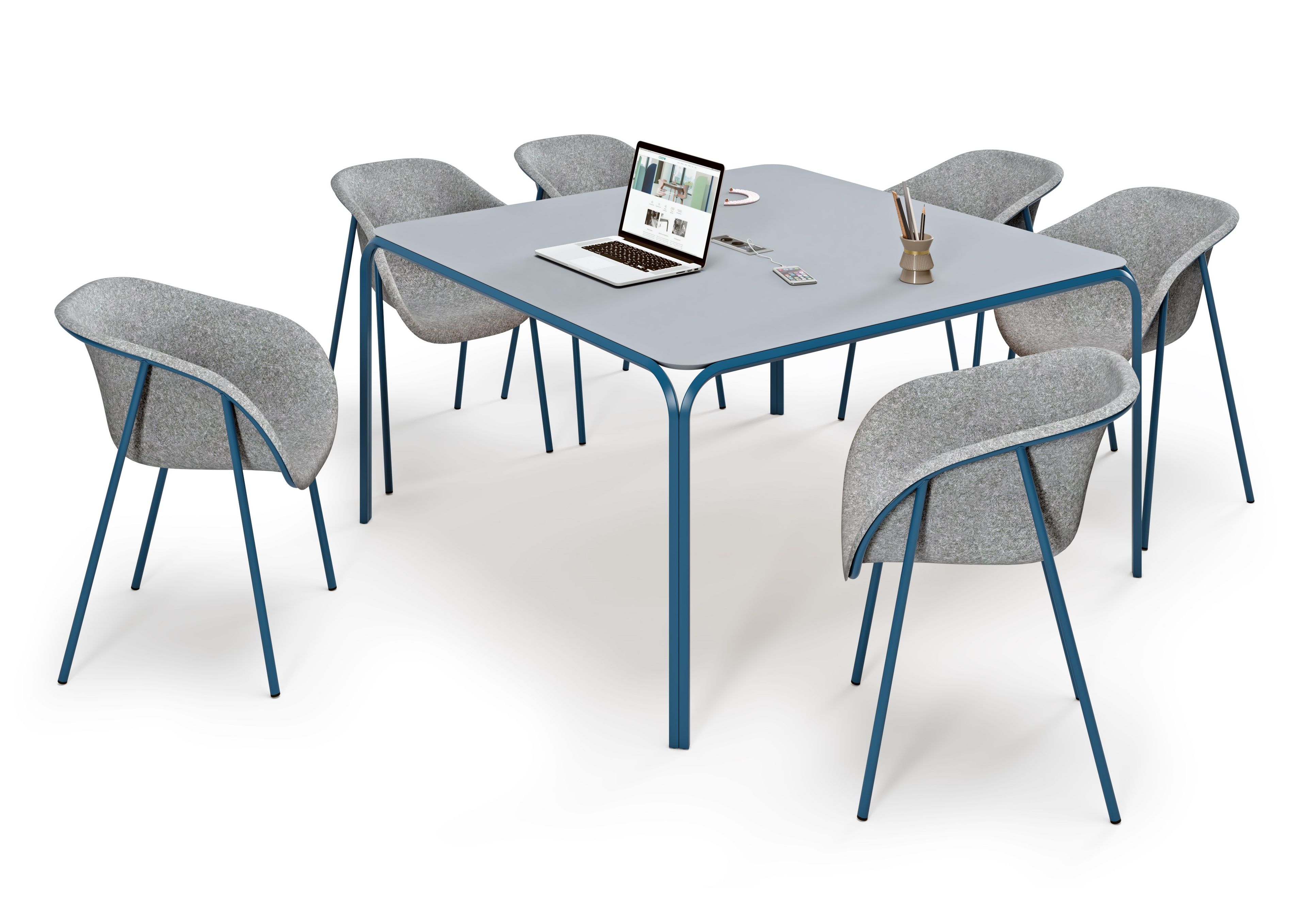 Квадратный стол для совещаний с системой кабельной втулки Cider Edition Bended ARCH-00018714 - Вид №1