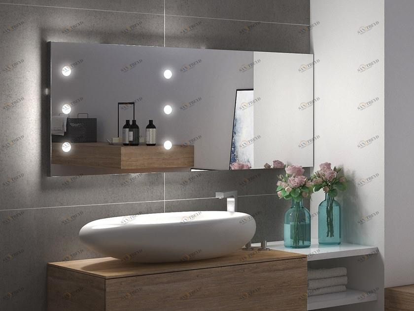 UNICA by Cantoni Прямоугольное зеркало со встроенной настенной подсветкой Mde contract sun-id-1384894