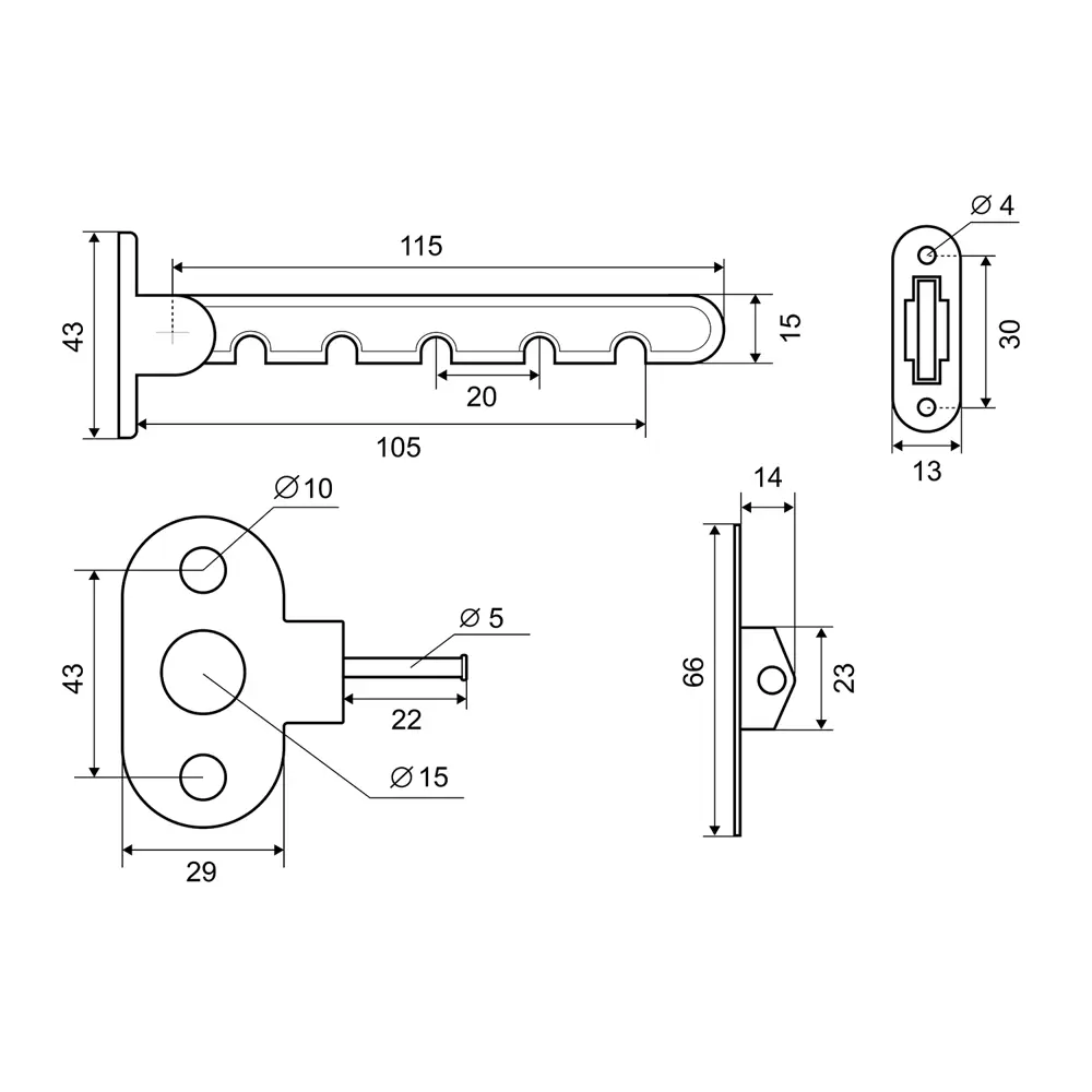 PALLADIUM Оконный ограничитель с 5 положениями фиксации, коричневый 15818294 STLM-0006451 - Вид №3