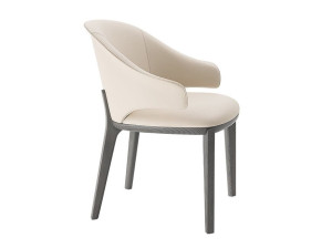 Кожаный мягкий стул с подлокотниками