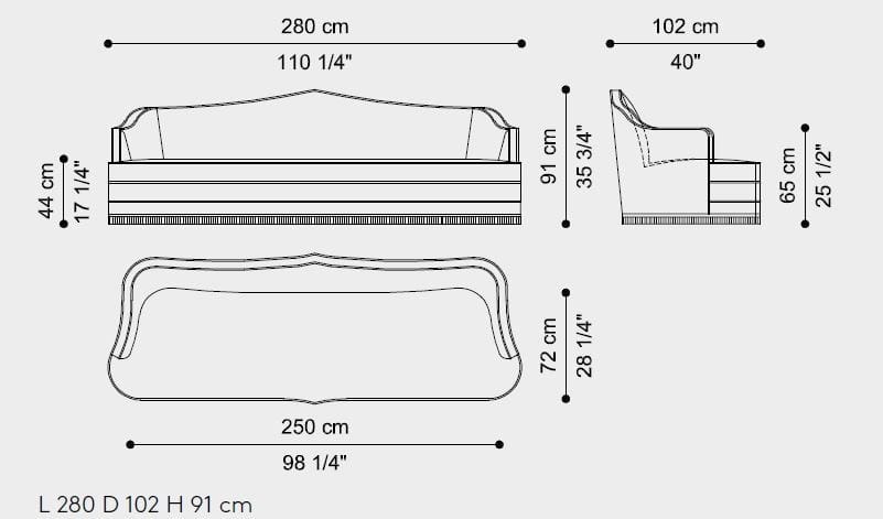 3-местный бархатный диван ETRO Home Interiors Amina ARCH-00086883 - Вид №4