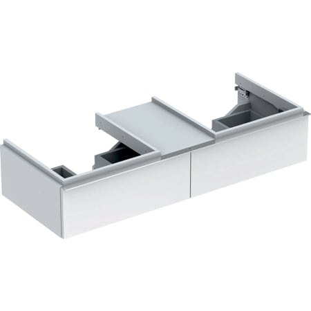 840320000 Шкафчик для двух раковин Geberit iCon, с двумя выдвижными ящиками и полкой Geberit 