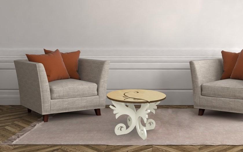 LAS Низкий круглый журнальный столик из мдф sun-id-1357397 - Вид №1