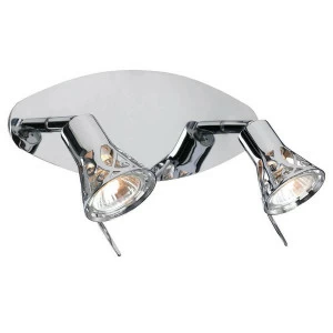 Спот настенный галогеновый на 2 лампы хром Monsteras 103055 MARKSLOJD MONSTERAS 00-3926259 Хром