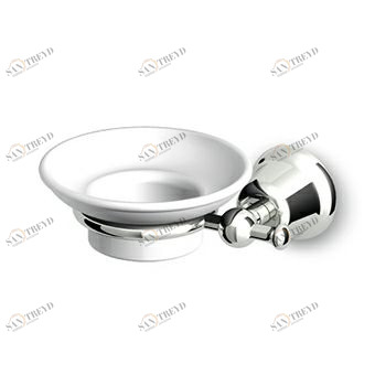 ZAC210 Настенный мыльница с белым керамическим блюдцем. Zucchetti Delfi 