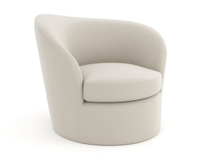 Тканевое вращающееся кресло с подлокотниками