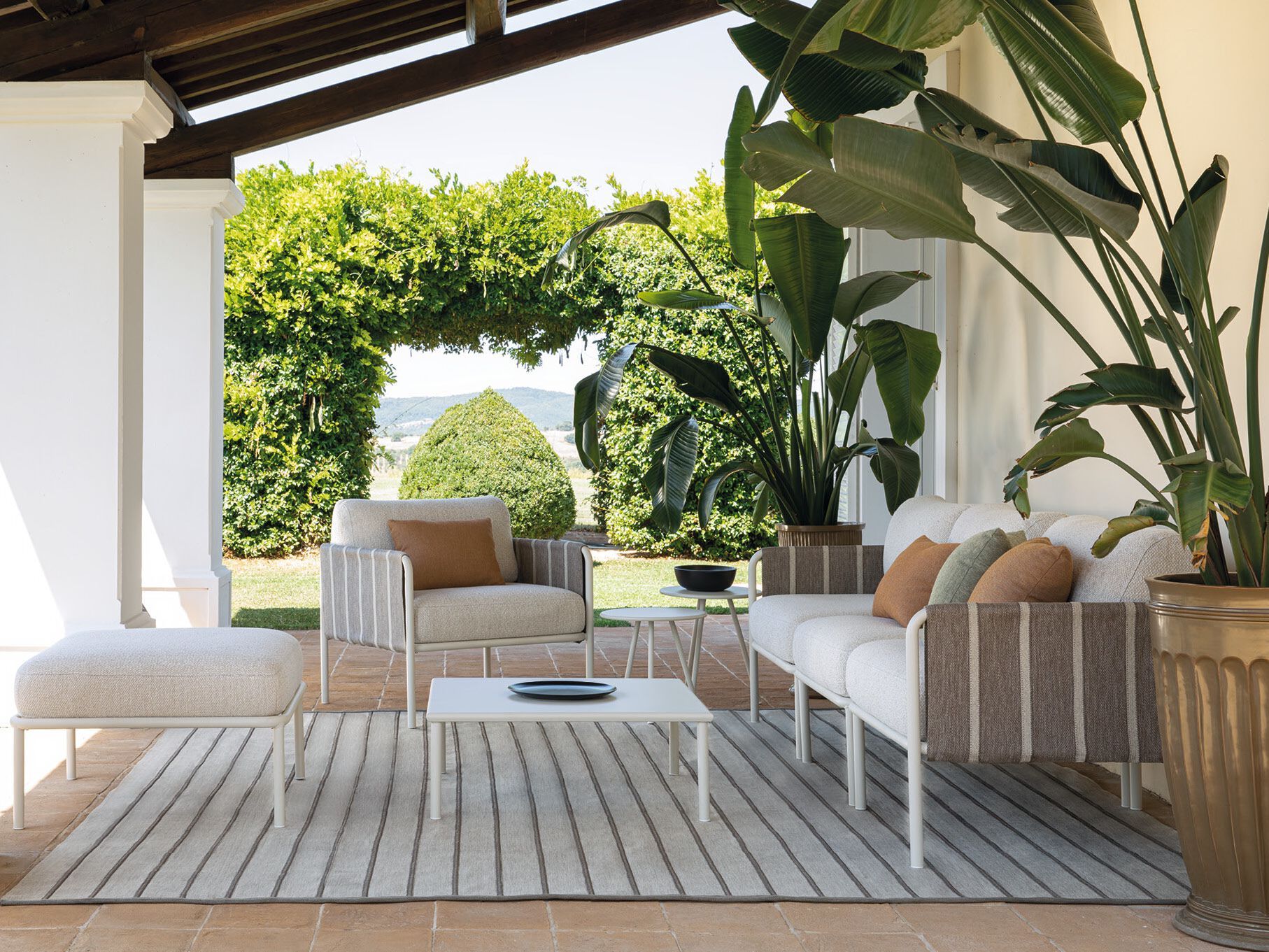 3-местный тканевый садовый диван Vermobil Hamptons ARCH-00079294 - Вид №2