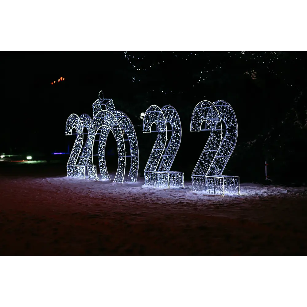 Электрическая светящиеся фигура Цифры 400 LED 400x200x30 см теплый белый свет 86164065 STLM-2052116 LUMINE AJUR  - Вид №1