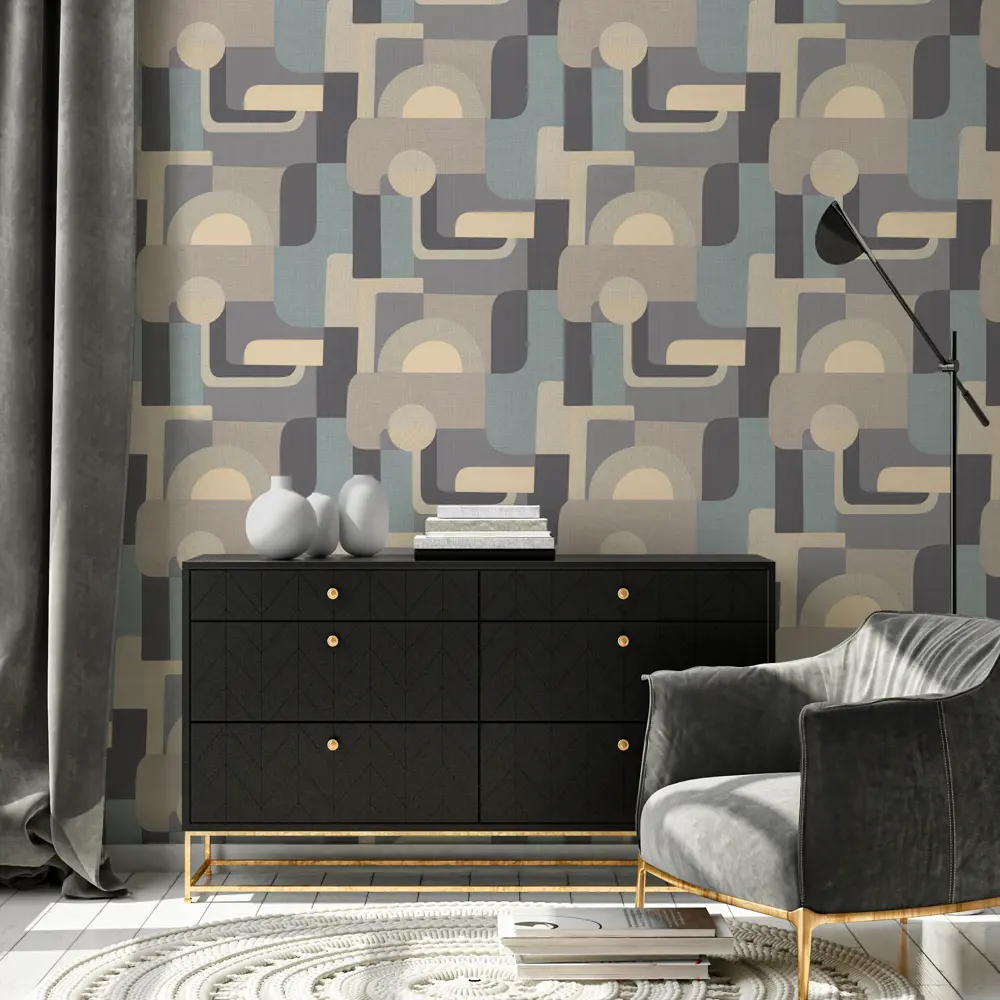 Обои Palitra Home Modern в бежево-серых тонах с абстрактным рисунком 89409480 STLM-1571419 - Вид №4