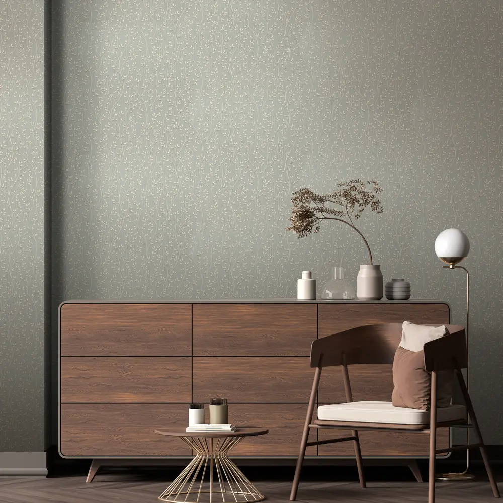 Обои флизелиновые Euro Decor Sylvia зеленые 1.06 м ED7338-15 89460705 STLM-2164774 - Вид №3