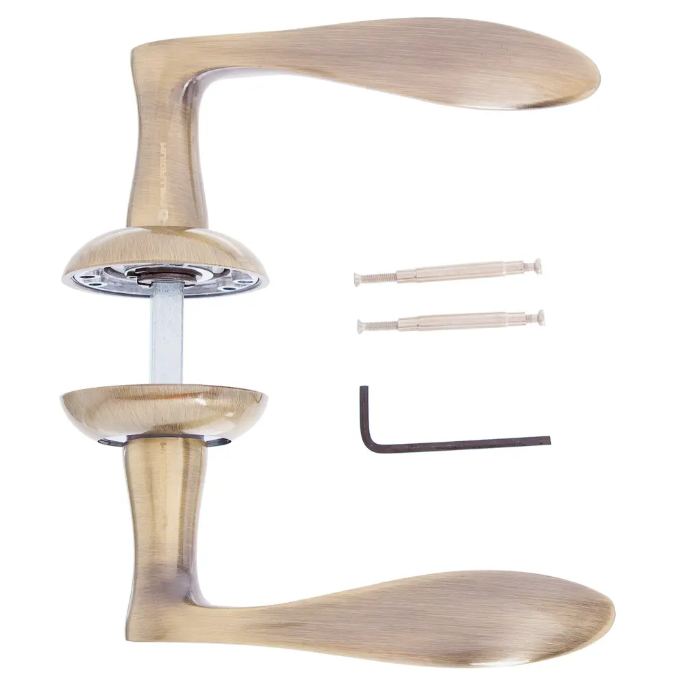 Ручки дверные на розетке Palladium A Sena, алюминий, цвет бронза STLM-2182199 - Вид №2