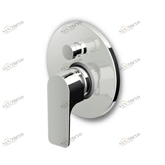 ZWN134 - R99684 Смеситель для ванны и душа, однорычажный, с переключателем. <br> Картридж с ограничителем расхода и температуры. Zucchetti Wind 