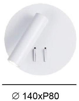 Terzo Light Регулируемая светодиодная лампа для чтения из стали  V4188200  - Вид №1