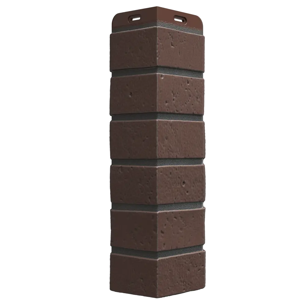 Угол наружный Dacha Кирпич текстурный цвет коричневый STLM-2056936