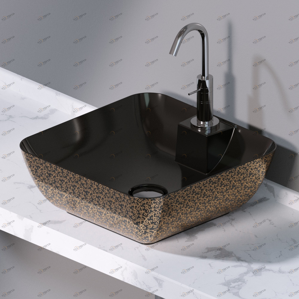 L606401G Накладная раковина на столешницу  прямоугольная A. e T. Italia ELITE AeT ITALIA