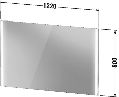 XV70340B1B1 Зеркало с подсветкой, версия "Sensor" Серии/XViu #XV7034 1220 x 40 мм Champagne Matt Duravit - Вид №1