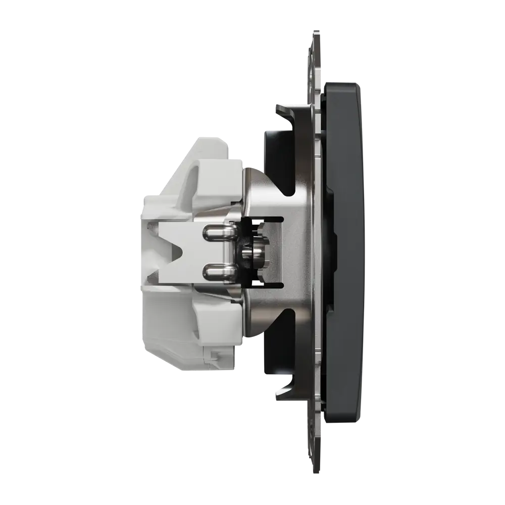 Розетка встраиваемая Systeme Electric Sedna Design  без заземления, цвет антрацит STLM-2083339 - Вид №3