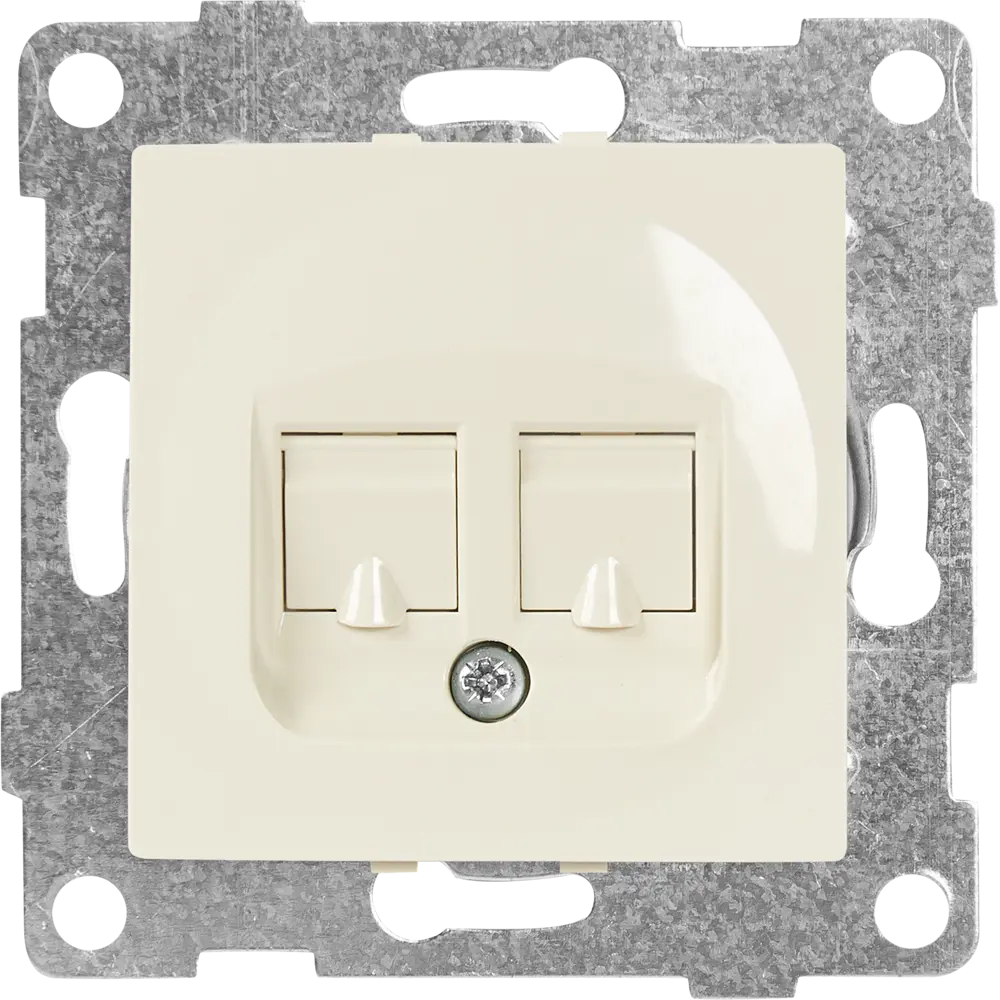 Встраиваемая компьютерная розетка GUSI Electric Ugra RJ45 на 2 порта 83864419