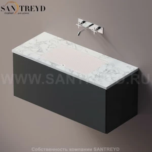 AELLM0CC11012YP Подвесная раковина настенная прямоугольная Agape Ell белая