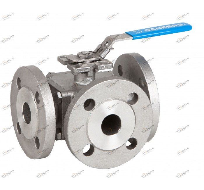 GENEBRE 2541 11 Фланцы DIN PN40 <DN50. Фланцы DIN PN16> DN503-ходовой полнопроходной шаровой кран. 2540 "L" отверстие / 2541 "T" отверстие 