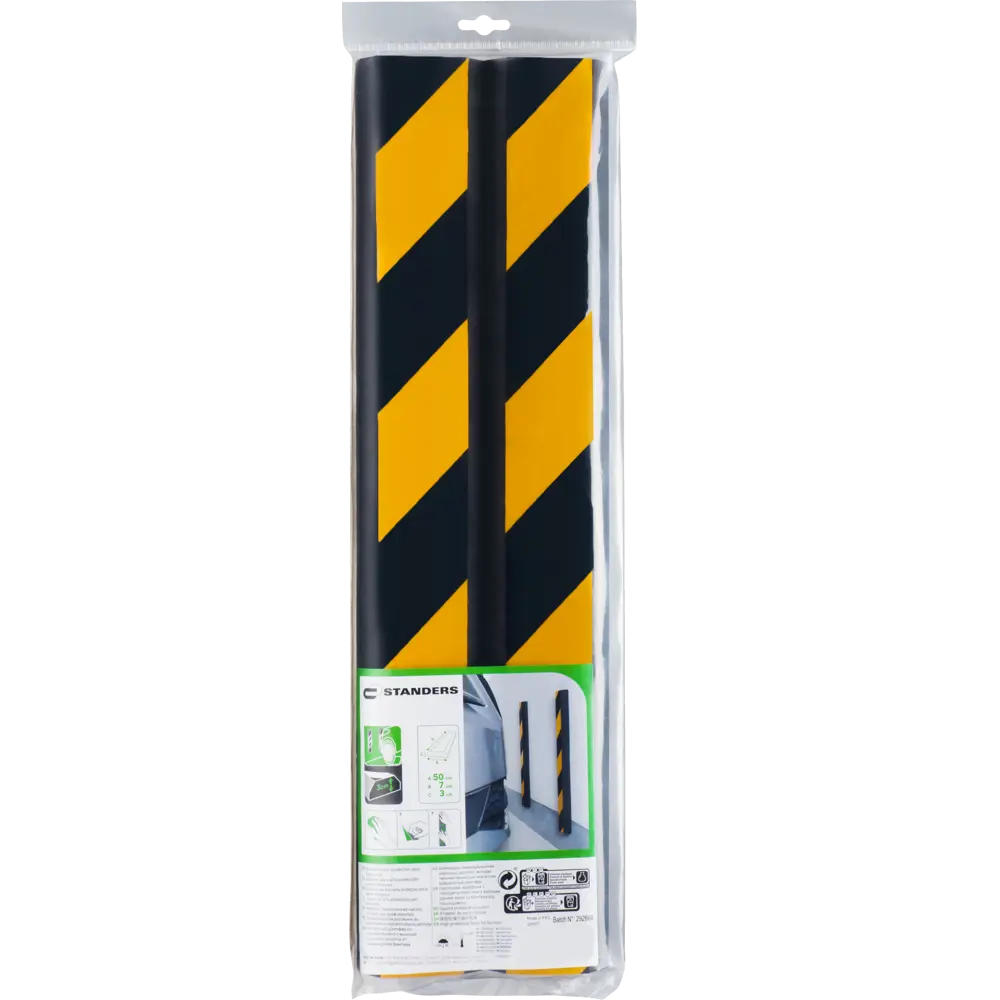 Демпфер для стен Standers мягкий, 50x7 см, цвет чёрный/жёлтый, 2 шт. 82190163 STLM-2140601  - Вид №2