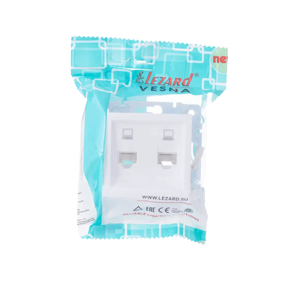 Двойная компьютерная розетка Lezard Vesna для сетевых подключений 84408526 STLM-1575573 - Вид №11