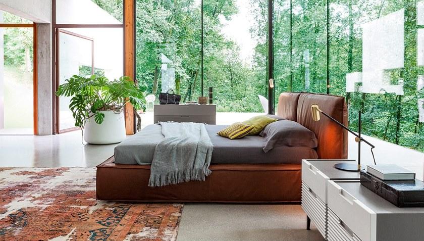 Devina Nais Мягкая двуспальная кровать с мягким изголовьем sun-id-1446569 - Вид №1