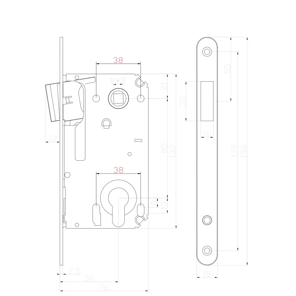 Магнитная защёлка EDSON EDS-50-85 с цилиндровым замком 18744155 STLM-0012417 - Вид №5