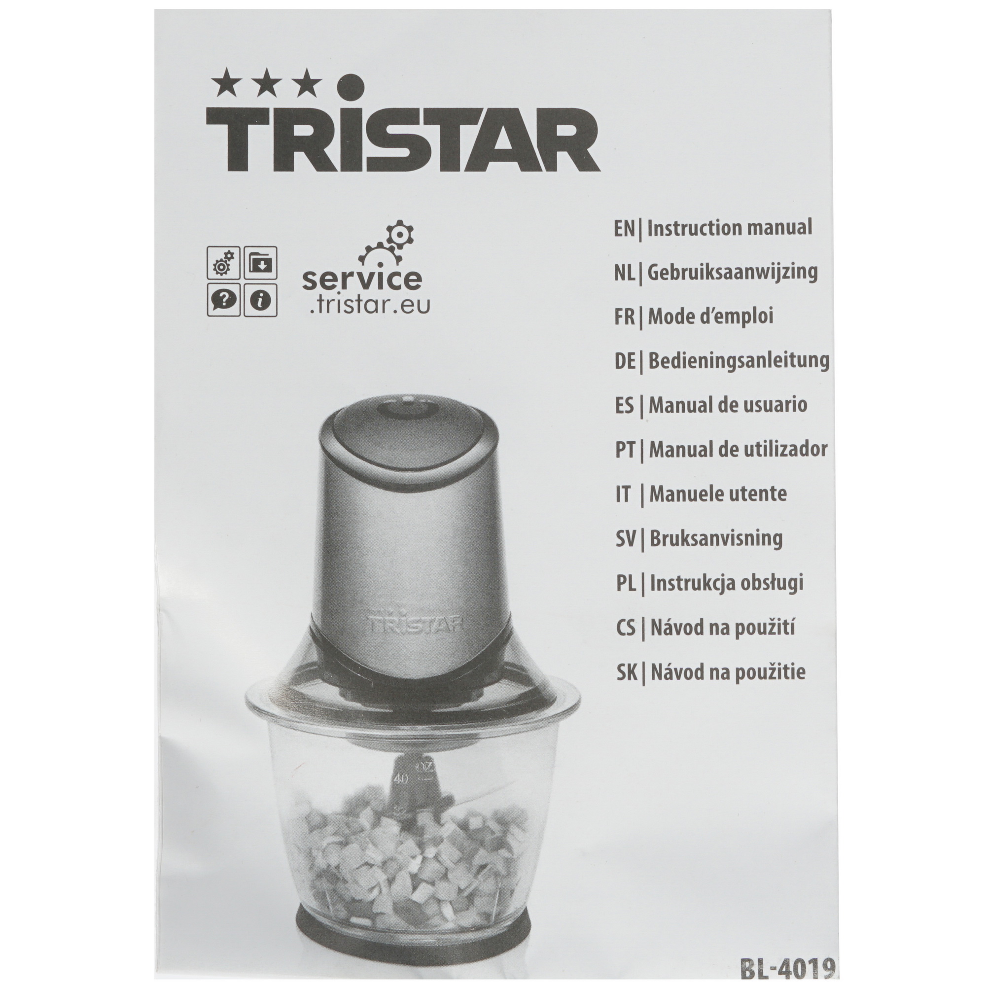 8117459 Измельчитель  Tristar BL-4019 серебристый STDN-0119132 - Вид №6